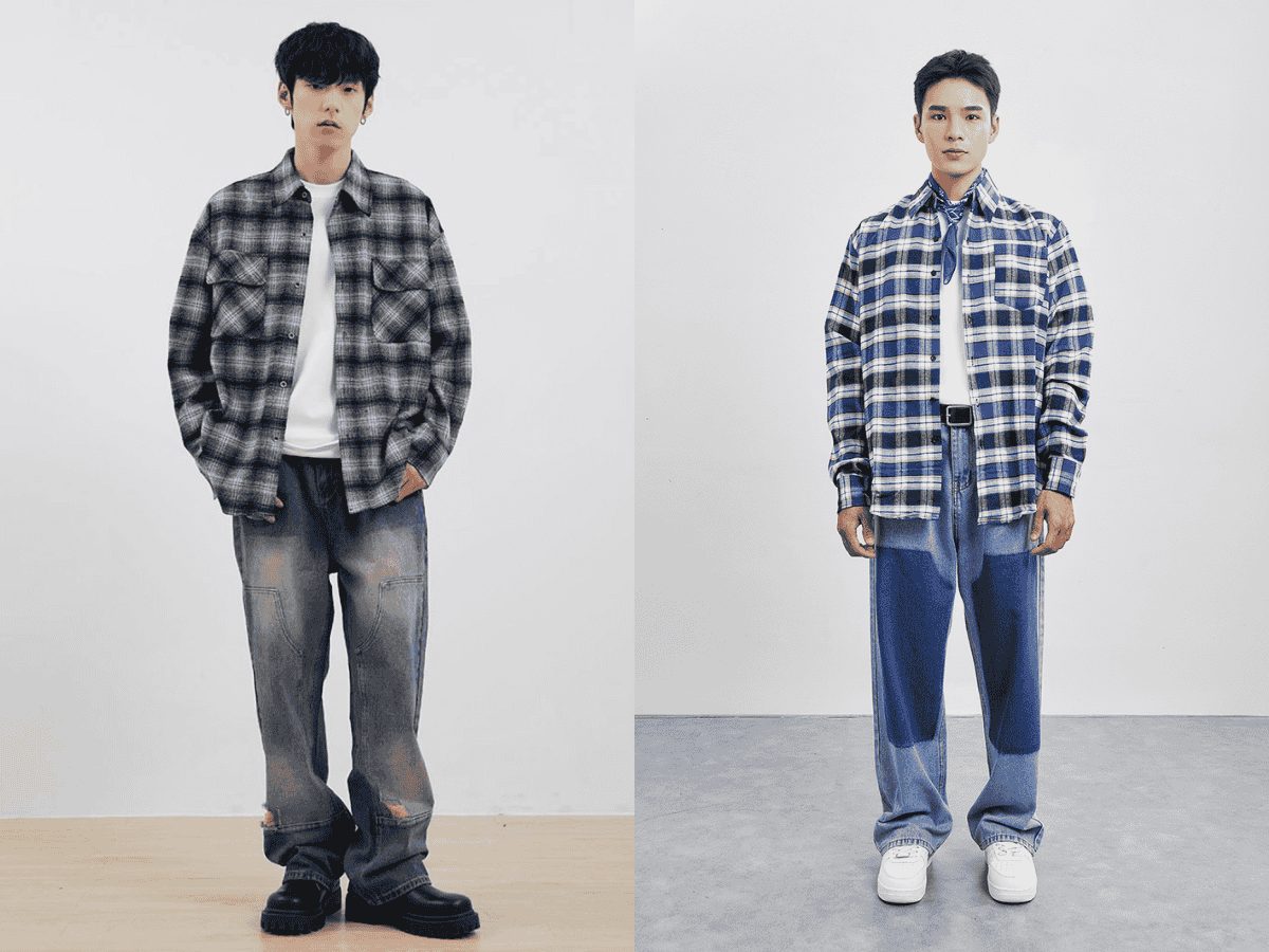 Kết hợp cùng áo flannel tạo nên phong cách gần gũi và dễ chịu