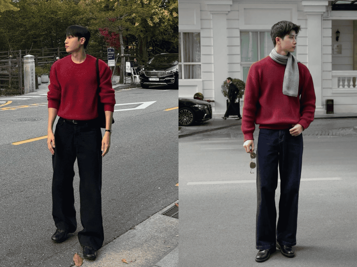 Outfit jean giữ ấm cho mùa thu đông