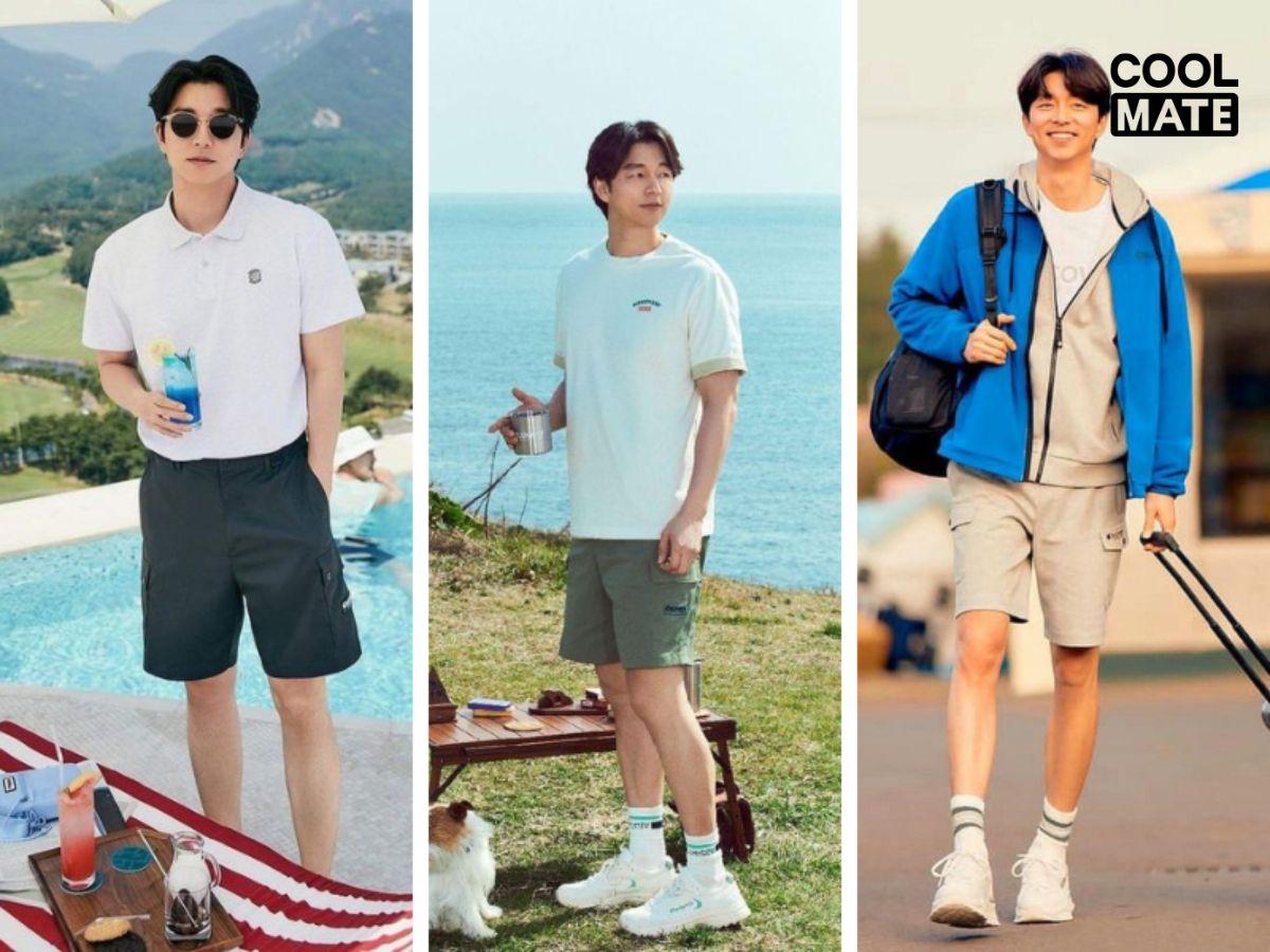 Người mẫu nam mặc quần short jean nam hàng hiệu phong cách mùa hè