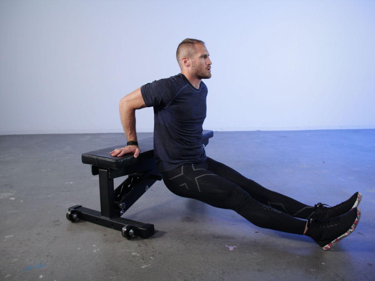 Bài tập cơ tay sau – Bench Dips