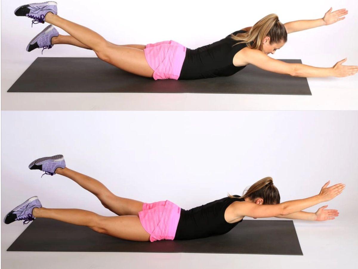 Động tác Pilates - Bơi cải thiện sức mạnh toàn thân, cho cơ thể khỏe mạnh, linh hoạt