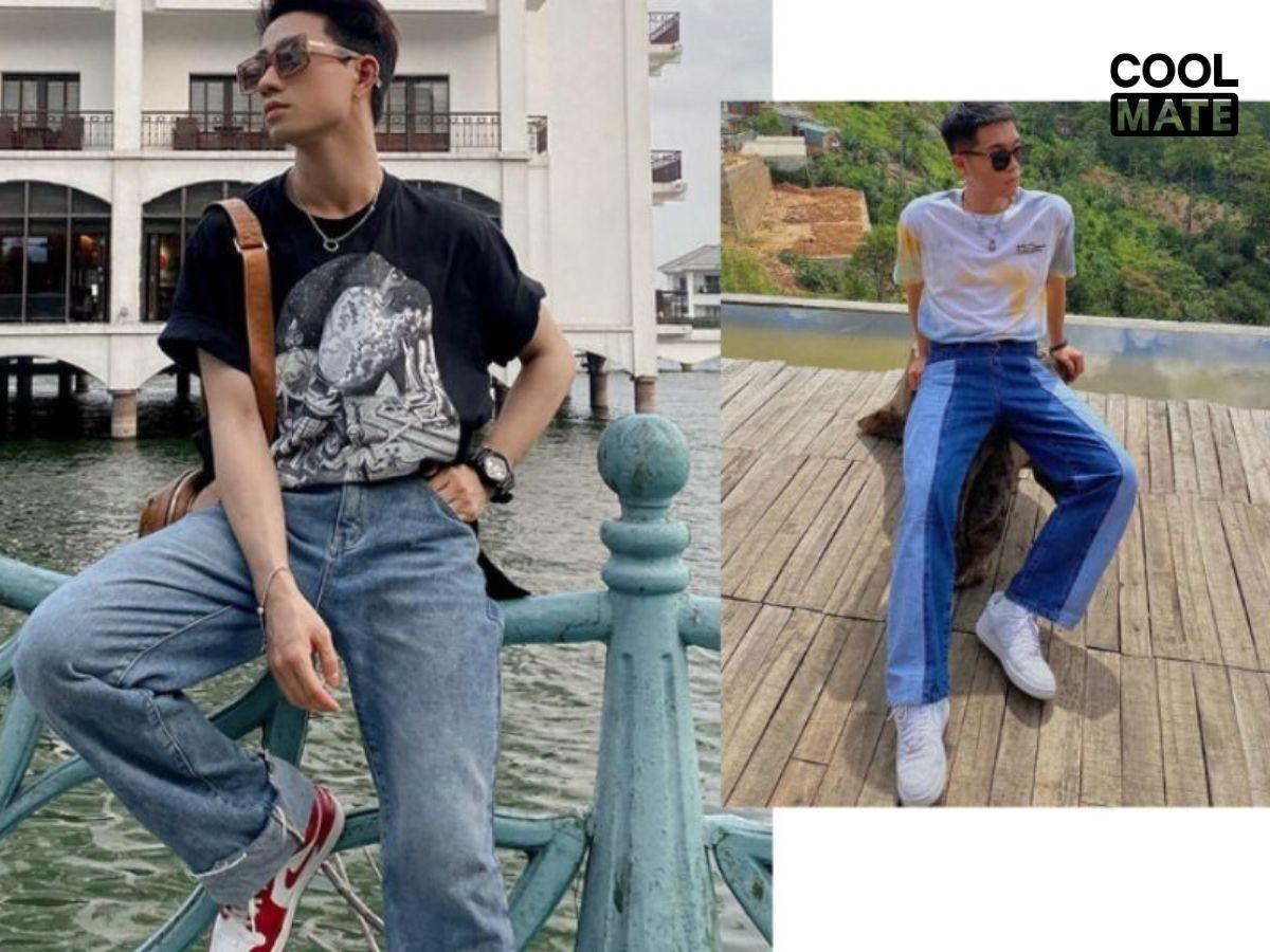 Jeans 5theway, thiết kế độc đáo, cập nhật xu hướng, phong cách streetwear