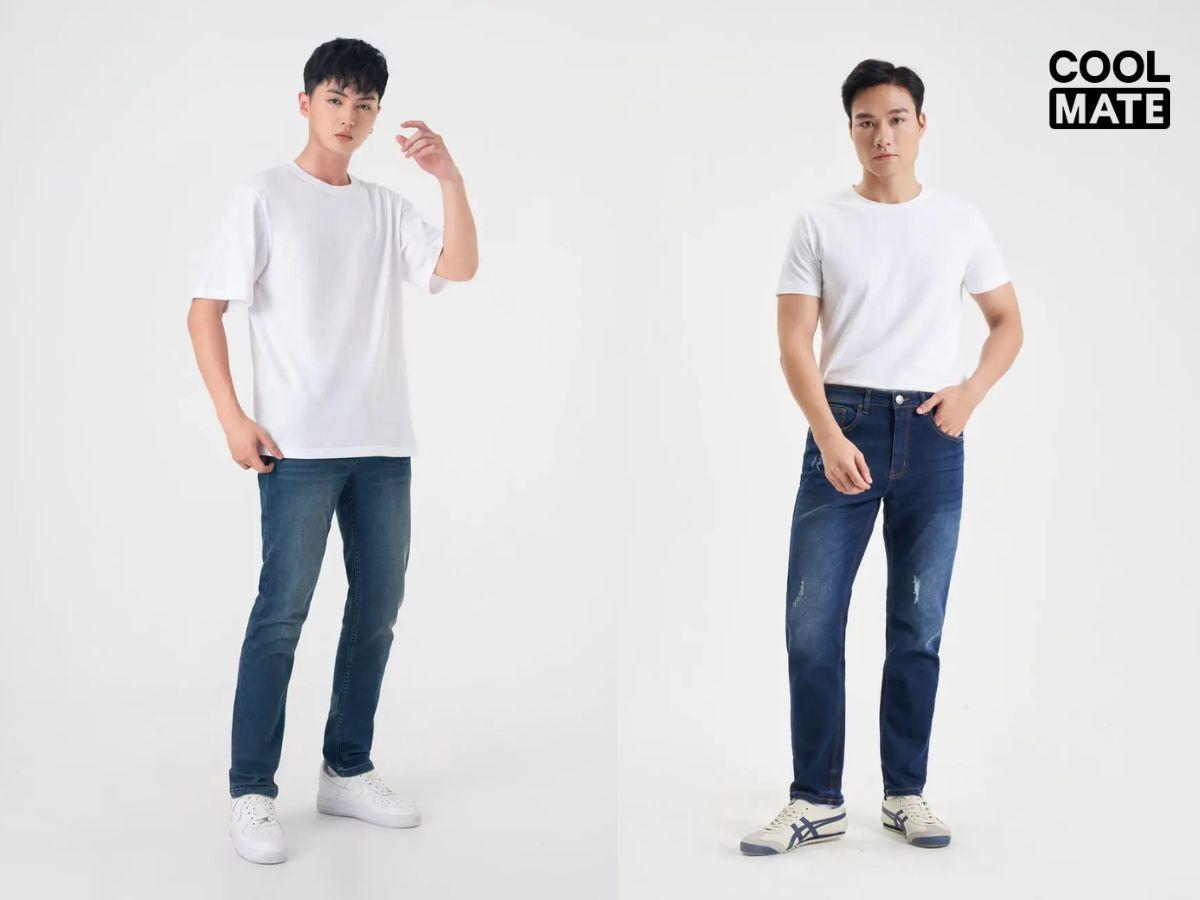 Jeans Canifa dáng cơ bản, phù hợp mặc hằng ngày, giá cả tốt