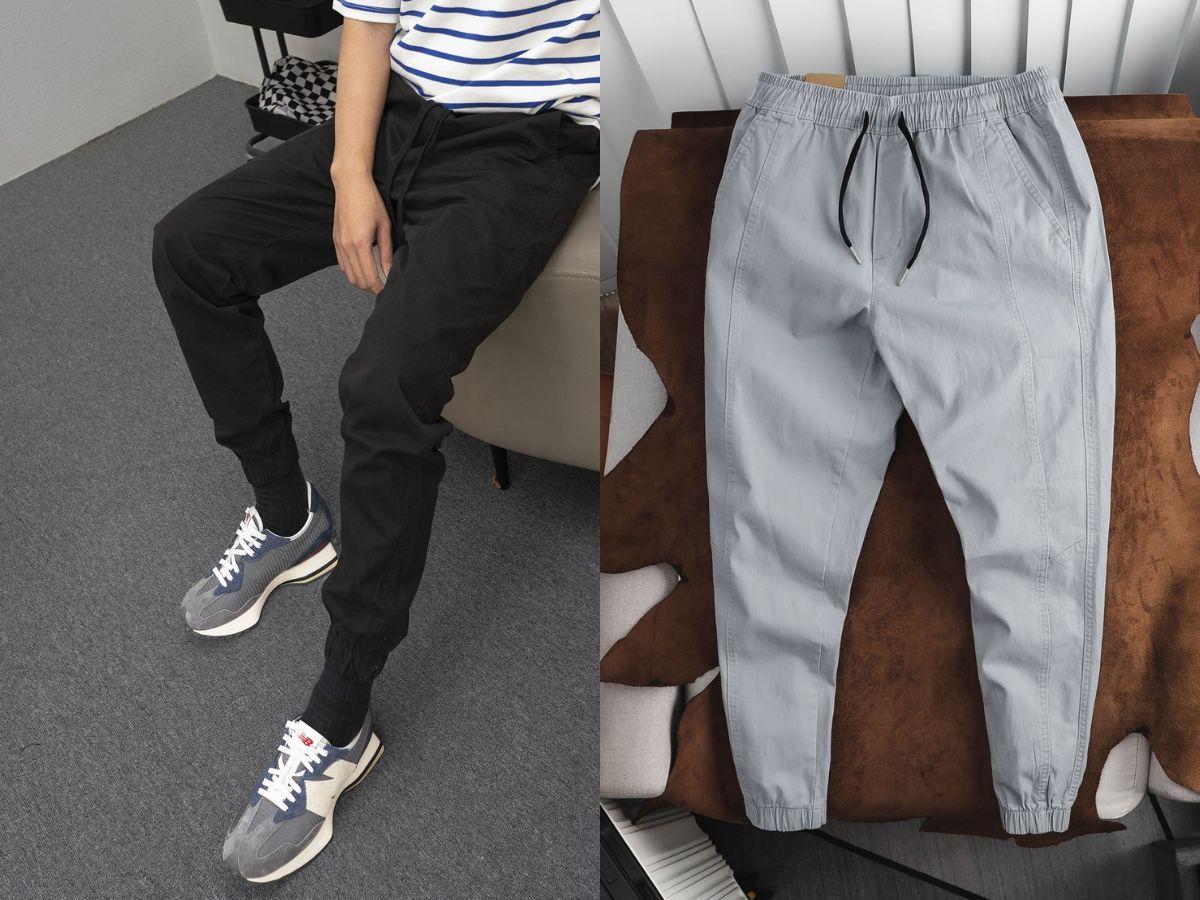 Kiểu dáng quần jogger dành cho phái mạnh tại đây được thiết kế rất chất 