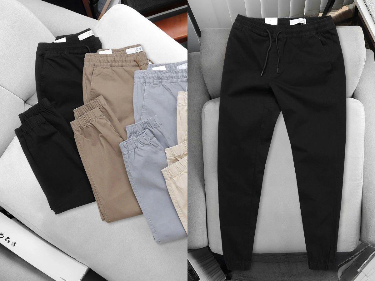 Các loại quần jogger đa dạng về chất liệu và kiểu dáng