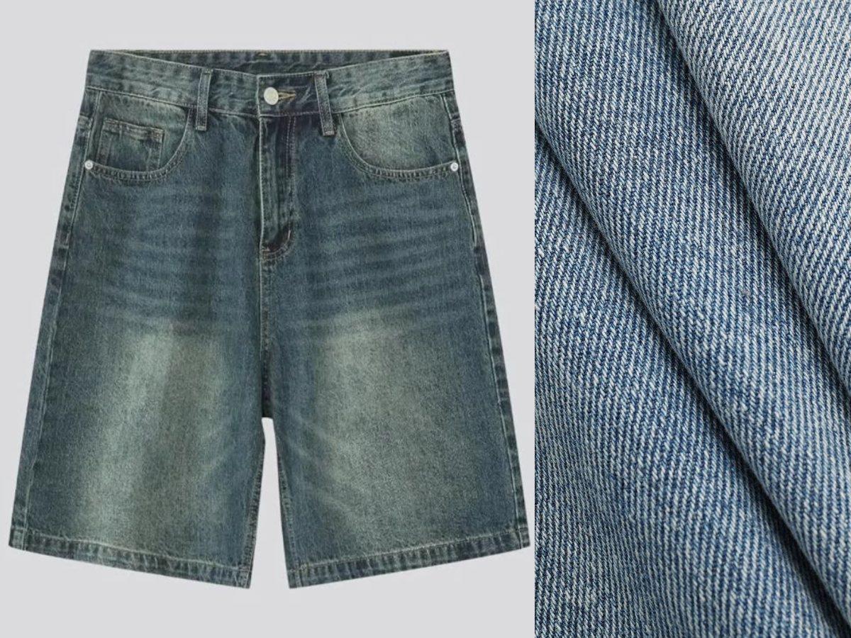 Vải denim bền chắc, phong cách cá tính, hơi dày dặn.
