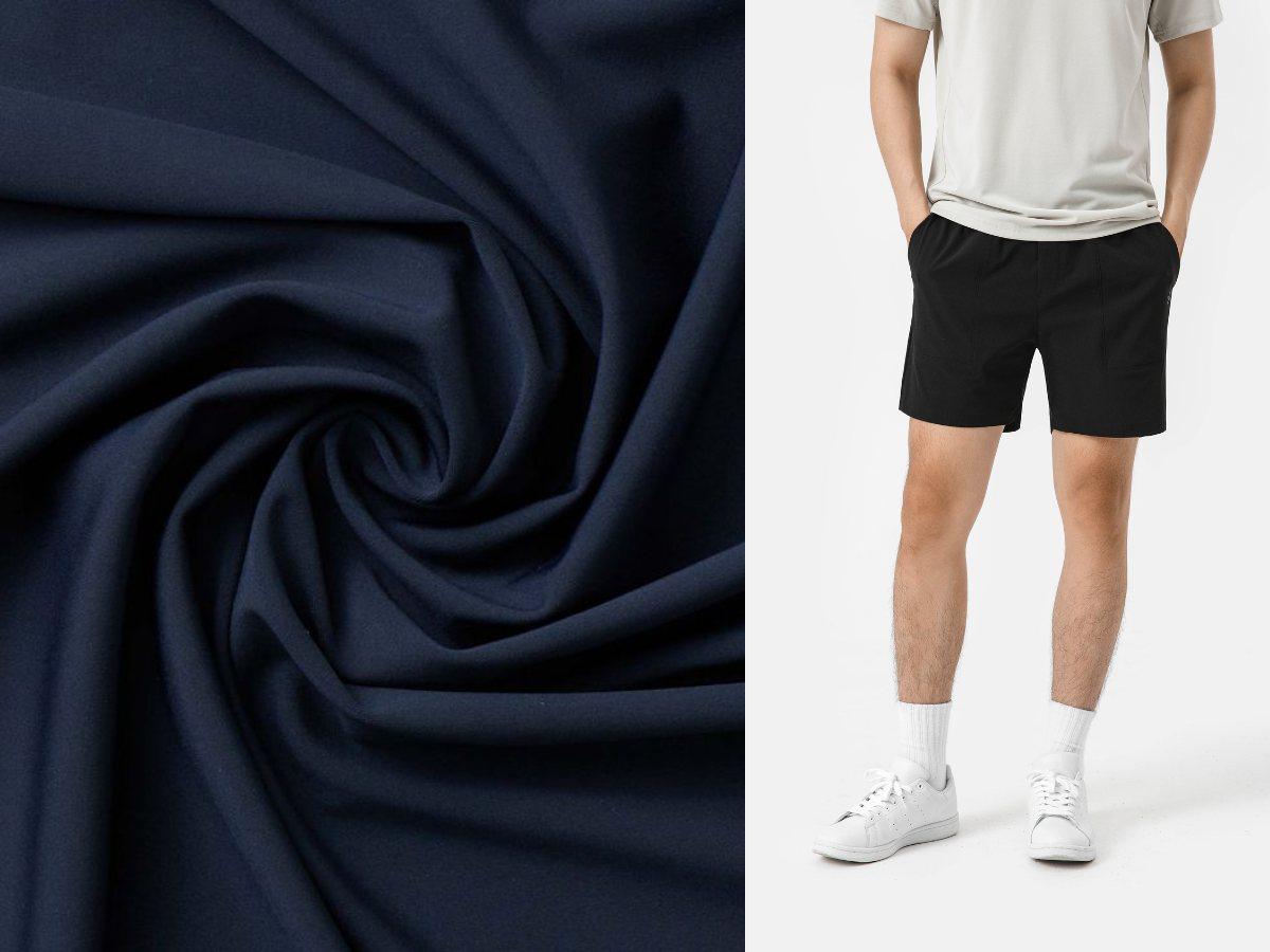 Vải polyester nhanh khô, co giãn tốt, lý tưởng cho thể thao.