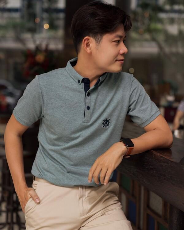 Áo thun có cổ nam chất liệu cotton mát cực thích hợp cho outfit ngày hè 