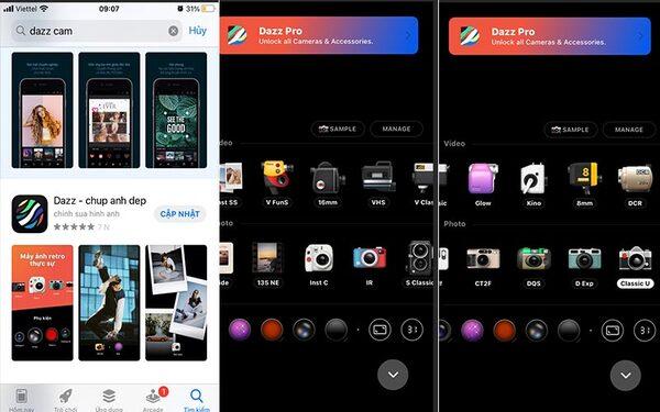 Một trong những app chụp ảnh film đẹp là Dazz Cam