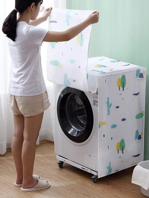 Sử dụng áo trùm để bảo vệ máy giặt khỏi nắng hay mưa