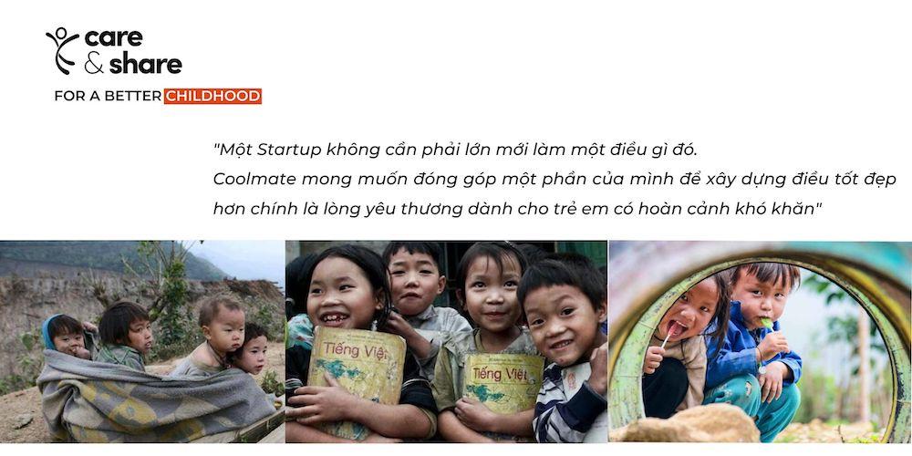 Coolmate giúp đỡ trẻ em
