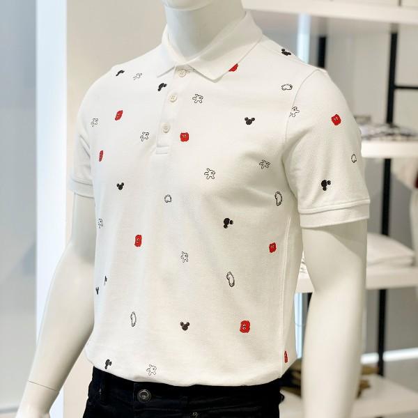 Áo polo nam cổ bẻ họa tiết Mickey ByCotton