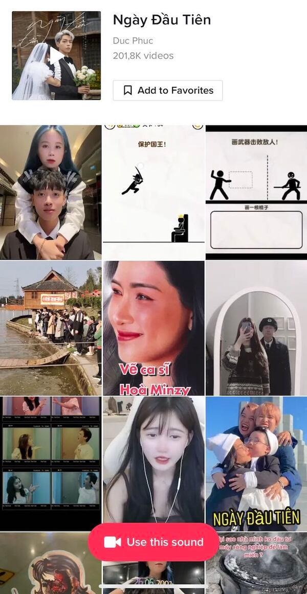 Trend ngày yêu đầu trên nền nhạc Ngày đầu tiên với hơn 200k video tại Tiktok