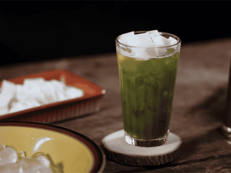 Nước ép rau má dừa ngọt thơm