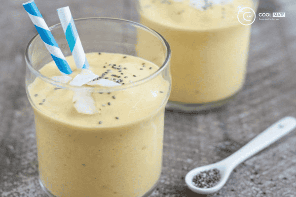 Smoothie xoài chuối, yến mạch, hạt chia tốt cho sức khỏe