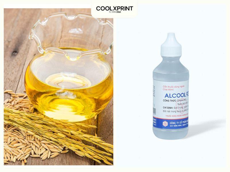 Xóa chữ in trên áo đá bóng bằng dầu ăn + benzen + cồn 90 độ