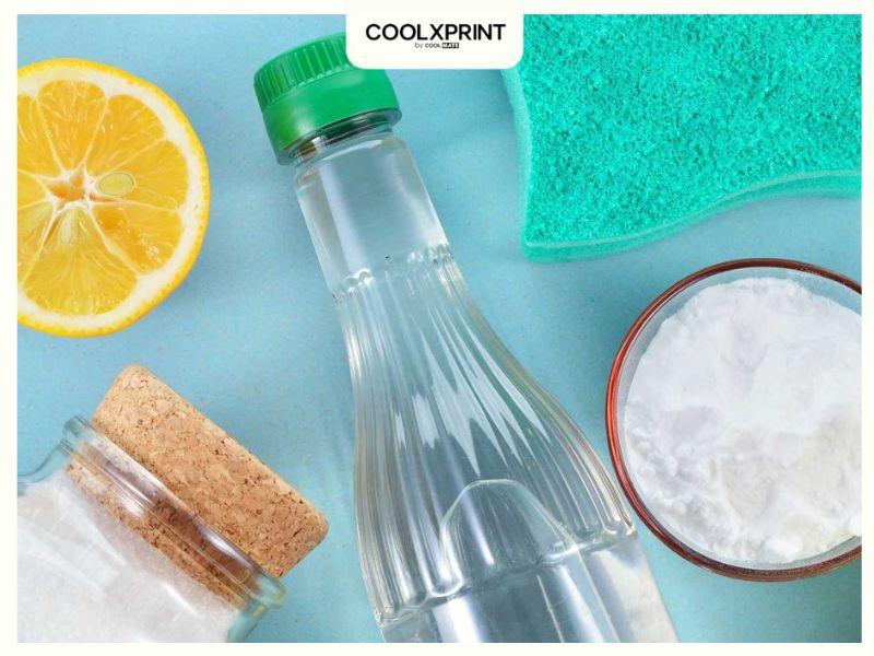Xóa chữ in trên áo đá bóng bằng nước rửa bát + baking soda + oxy già