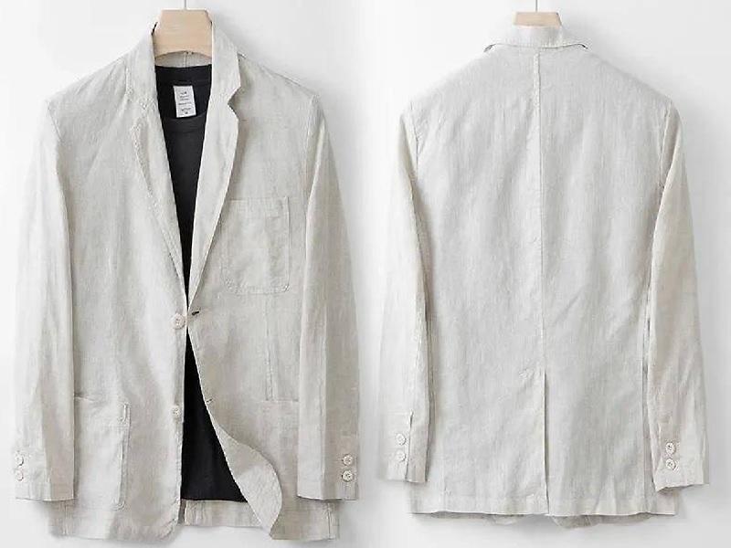 Áo blazer nam vải đũi