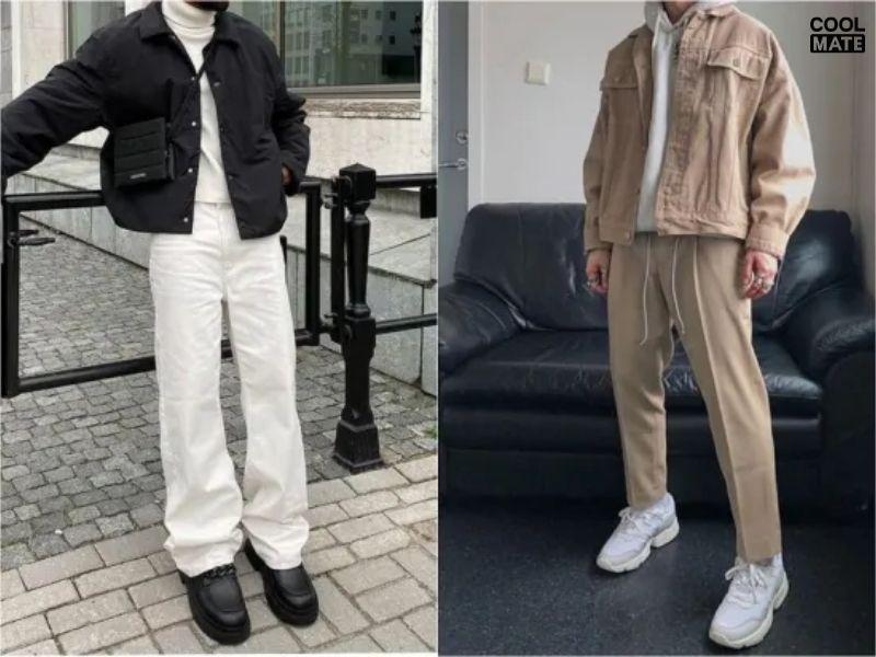 Phối đồ với quần cargo pants với áo chui cổ hoặc áo cổ lọ