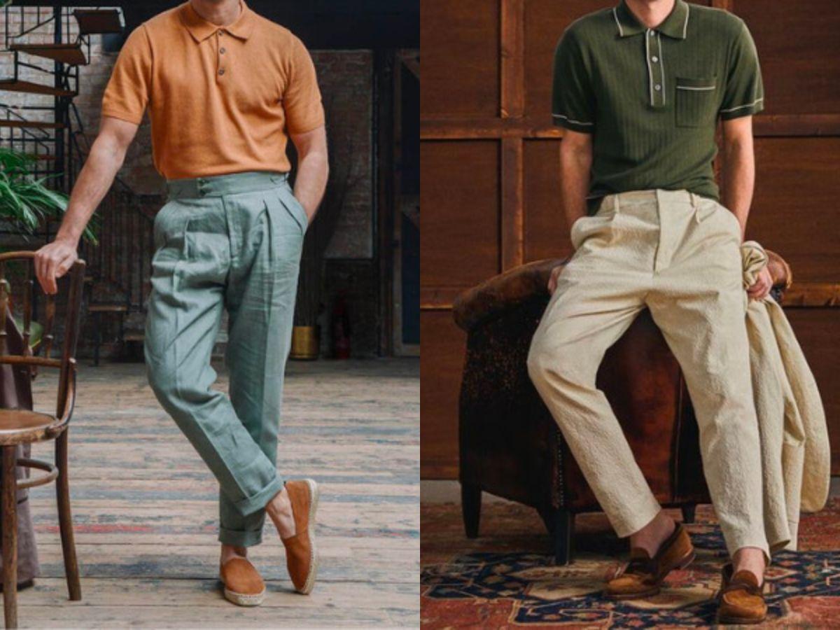 Giày lười như Penny Loafers, Tassel Loafers hay Boat Shoes rất hợp khi phối với quần đũi