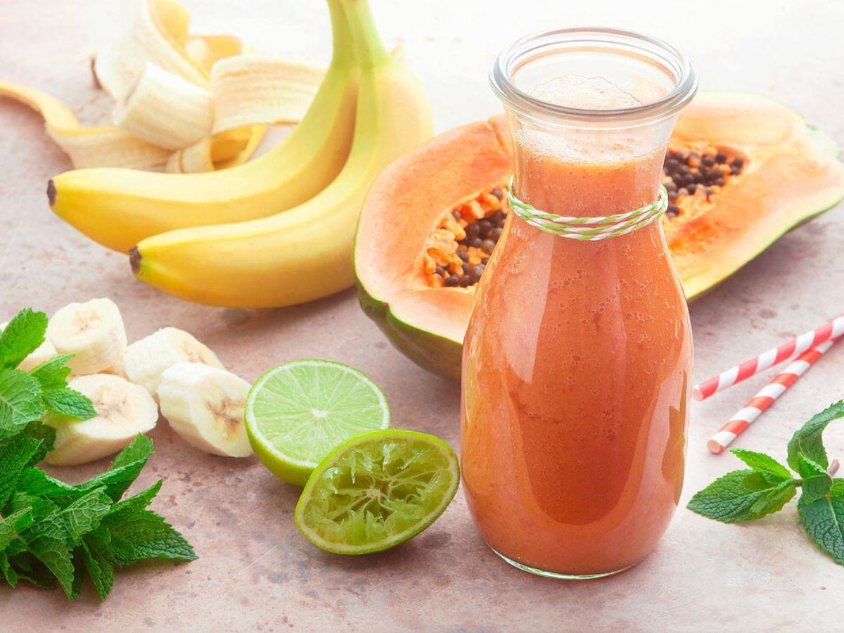 Sinh tố đu đủ và hạt lanh 