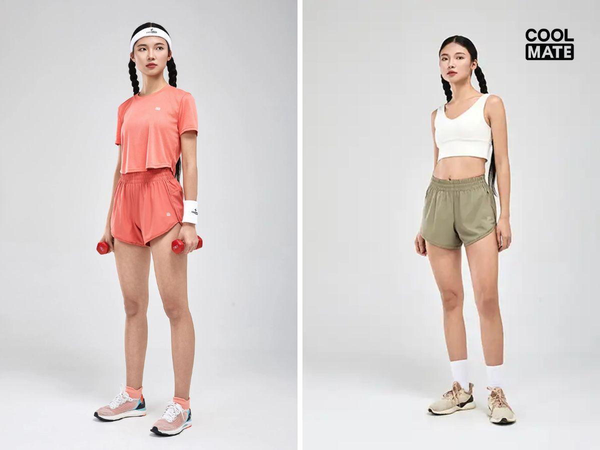  Phối quần short thể thao với áo bra combo kinh điển cho phòng tập