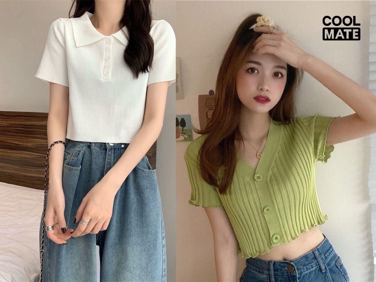 Mặc áo croptop len, phối cùng quần culottes