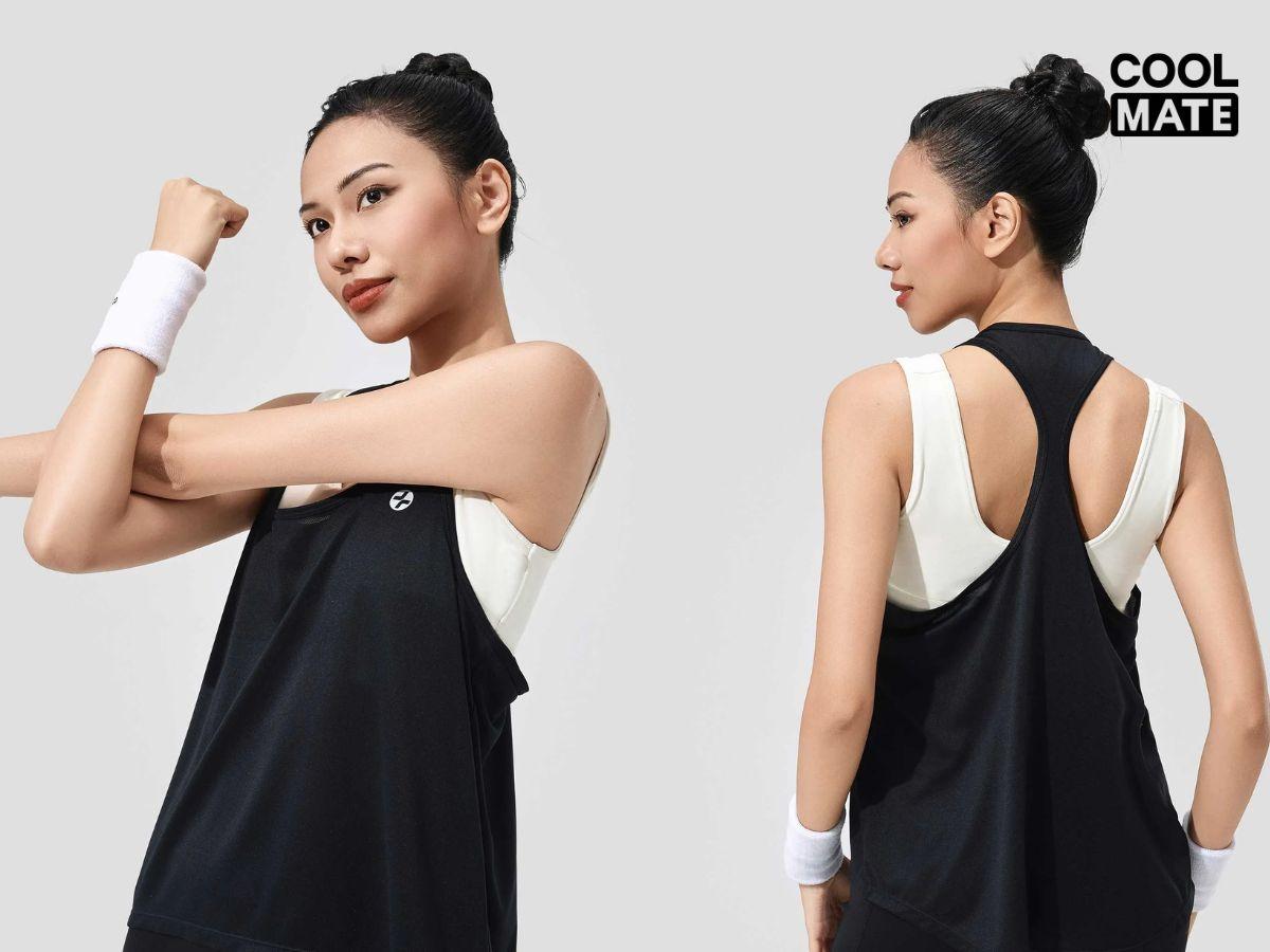Áo singlet nữ chạy bộ Core Tank siêu nhẹ, thấm hút nhanh, giảm ma sát