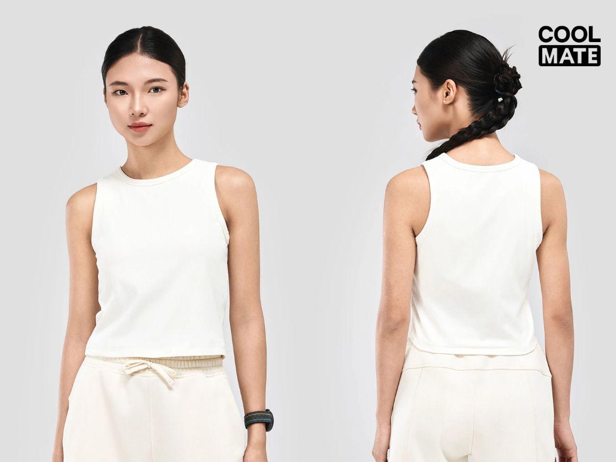 Áo tank bra thể thao nữ Aspire Ribbed, cúp ngực tháo rời, hỗ trợ vừa phải.