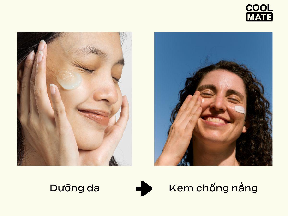 Nên cấp ẩm đầy đủ trước khi dùng kem chống nắng