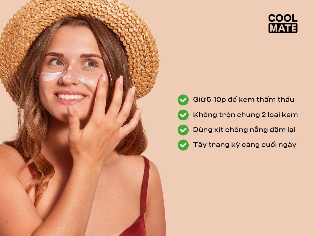 Vài lưu ý khi dùng kem chống nắng trong quá trình makeup