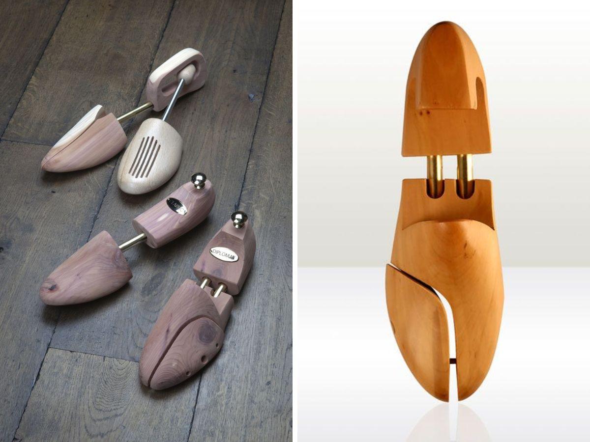 Shoe tree bằng gỗ tuyết tùng giúp giữ form giày