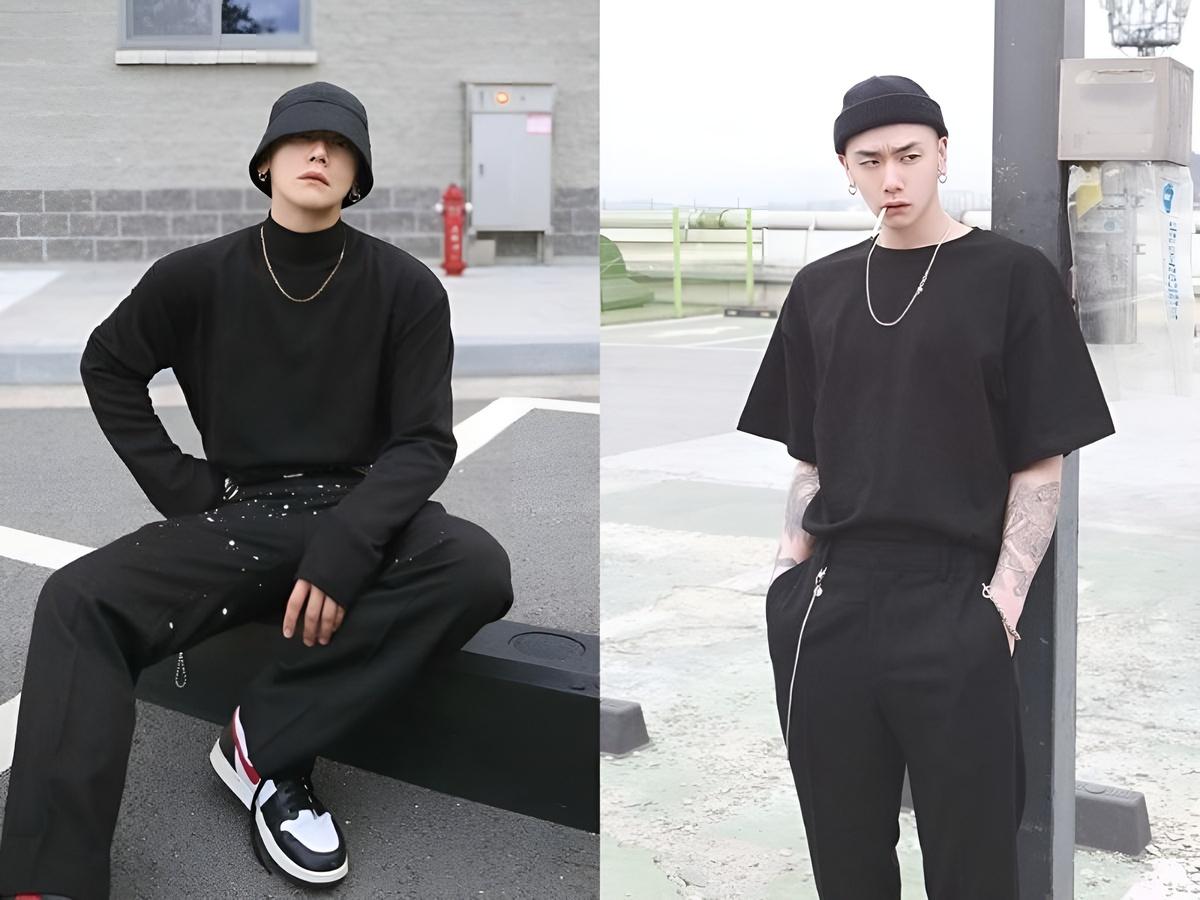 Outfit All Black Năng động dạo phố