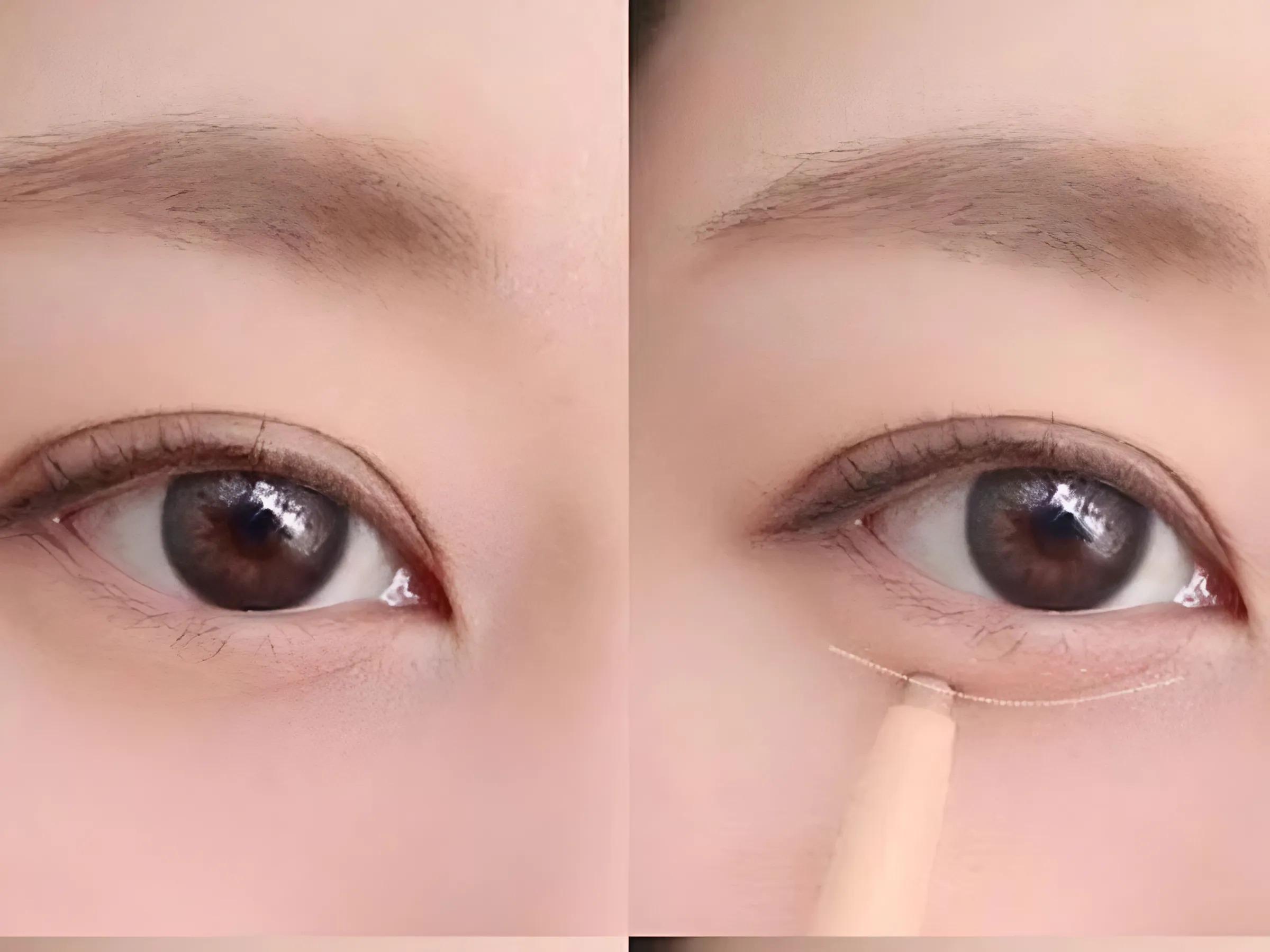Vẽ đường bóng mờ cho bọng mắt giả