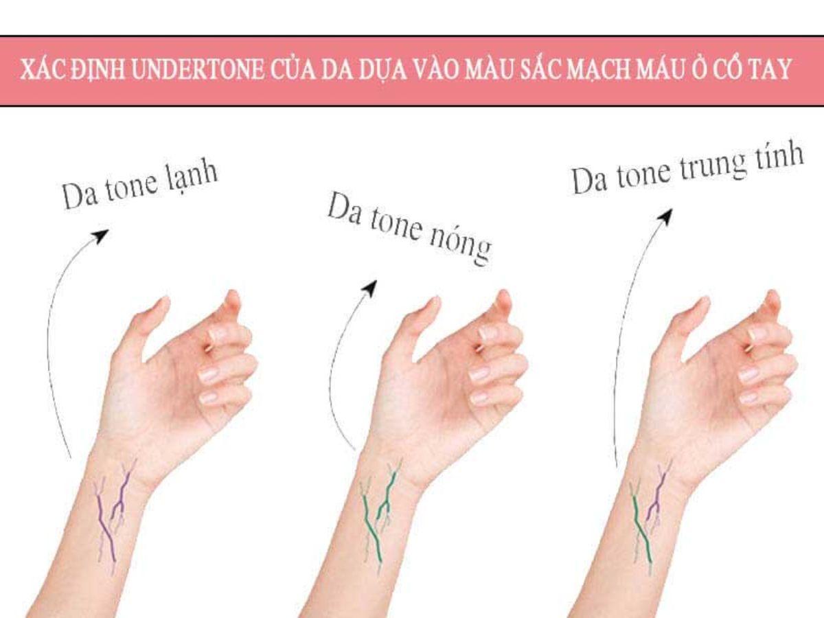 cách xác định các loại màu tĩnh mạch ở cổ tay