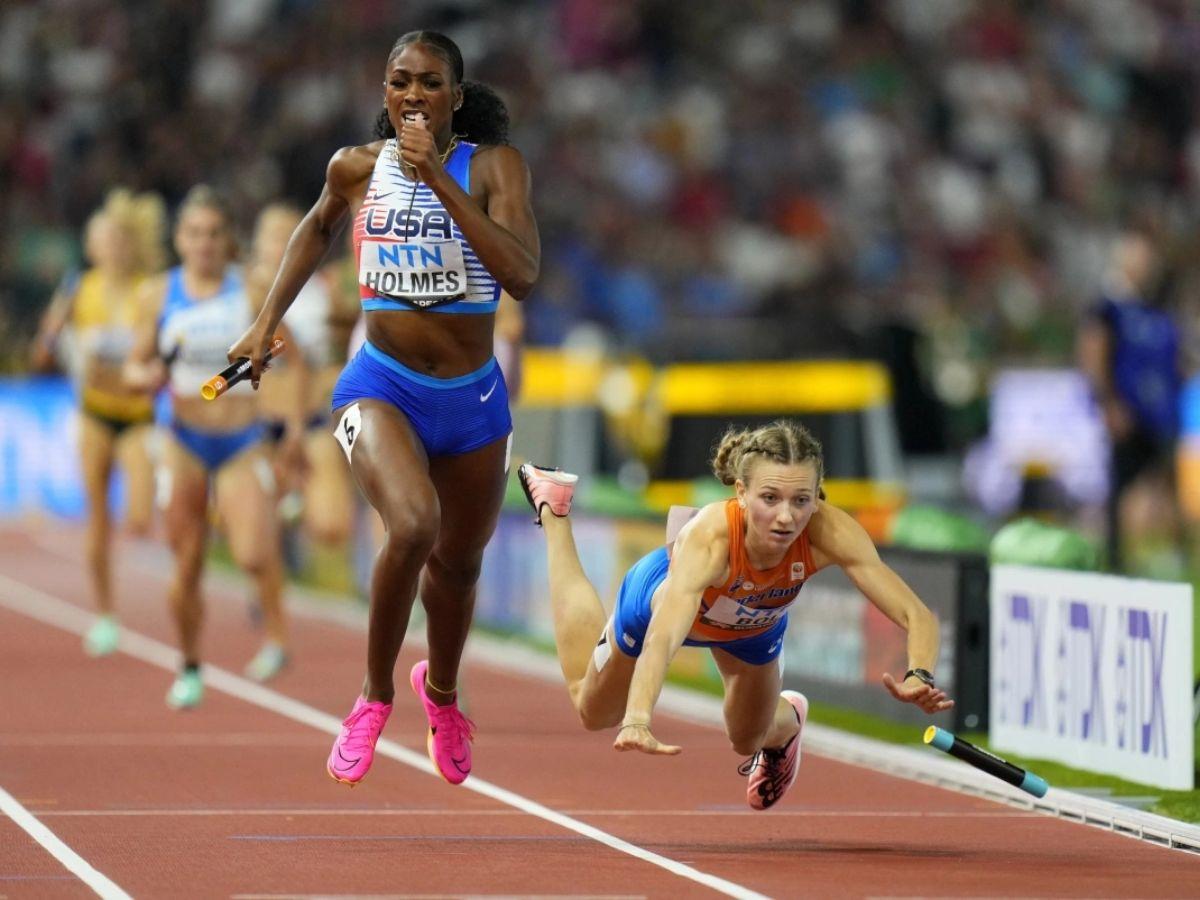 Chạy sai ô chạy, lấn làn là những lỗi thường gặp trong chạy tiếp sức