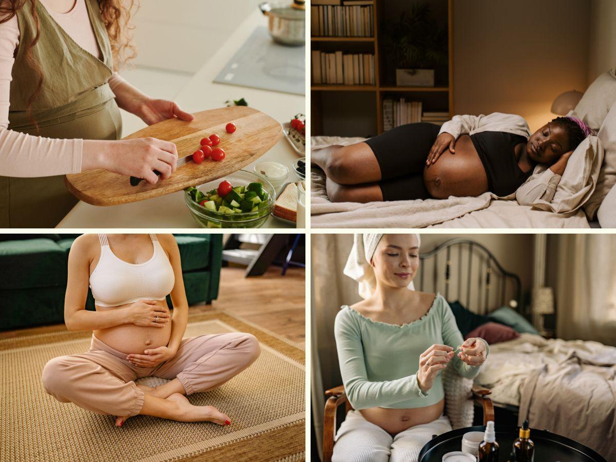 Mẹ bầu cũng nên chú ý đến chế độ sinh hoạt để có vẻ mặt rạng rỡ