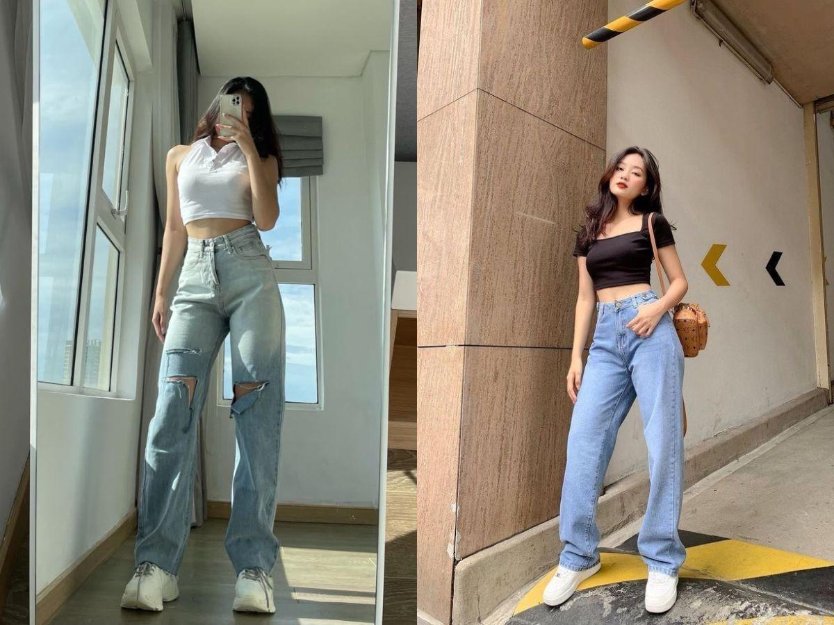 Outfit croptop và quần baggy theo phong cách cá tính street style