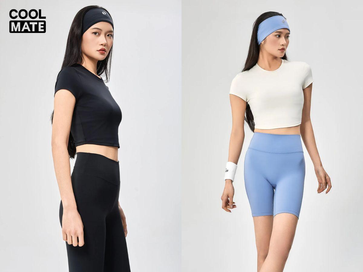  Combo croptop và quần legging Coolmate khỏe khoắn athleisure