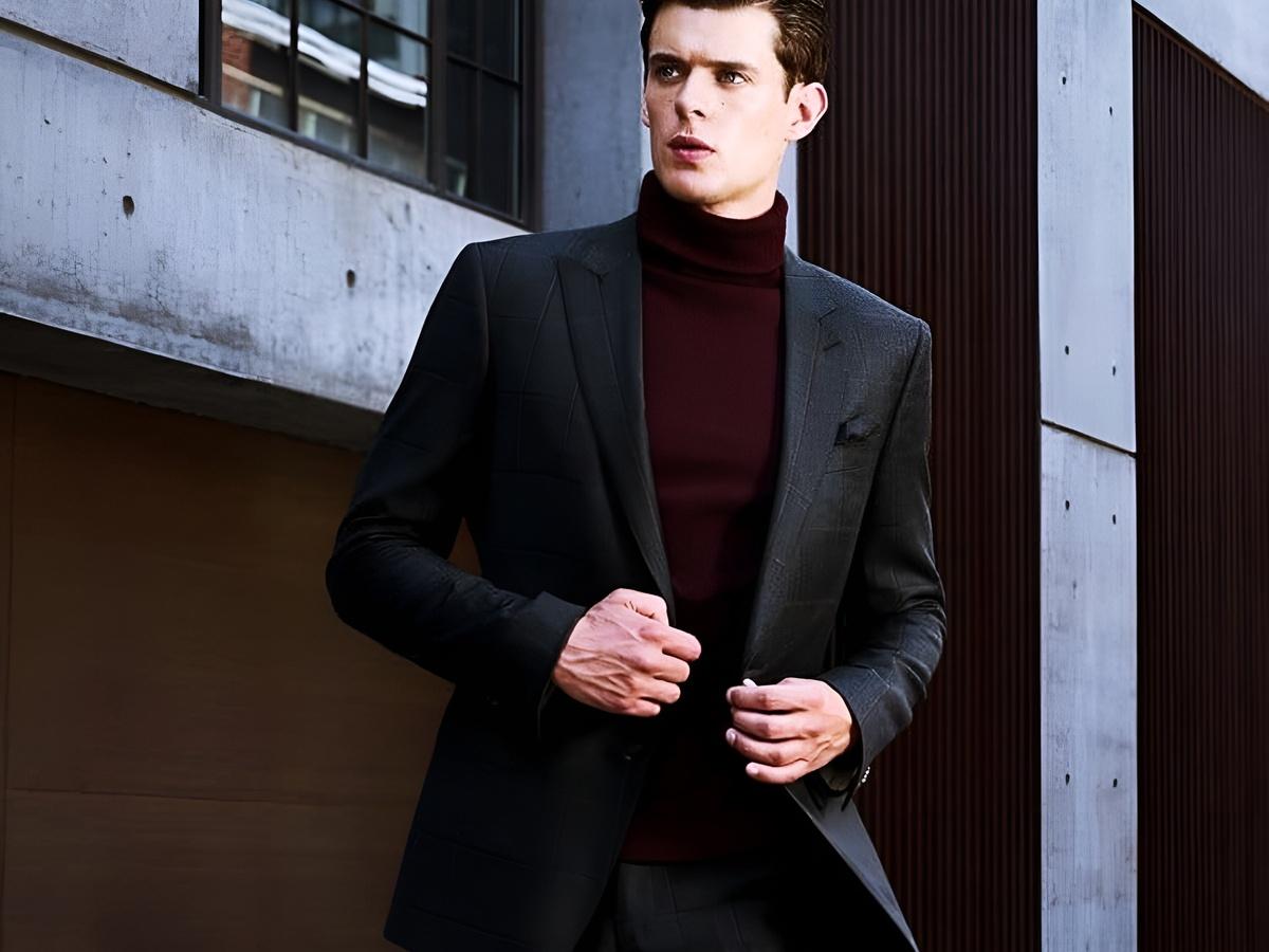 Áo len cổ lọ kết hợp với blazer là một sự kết hợp tuyệt vời cho mùa lạnh