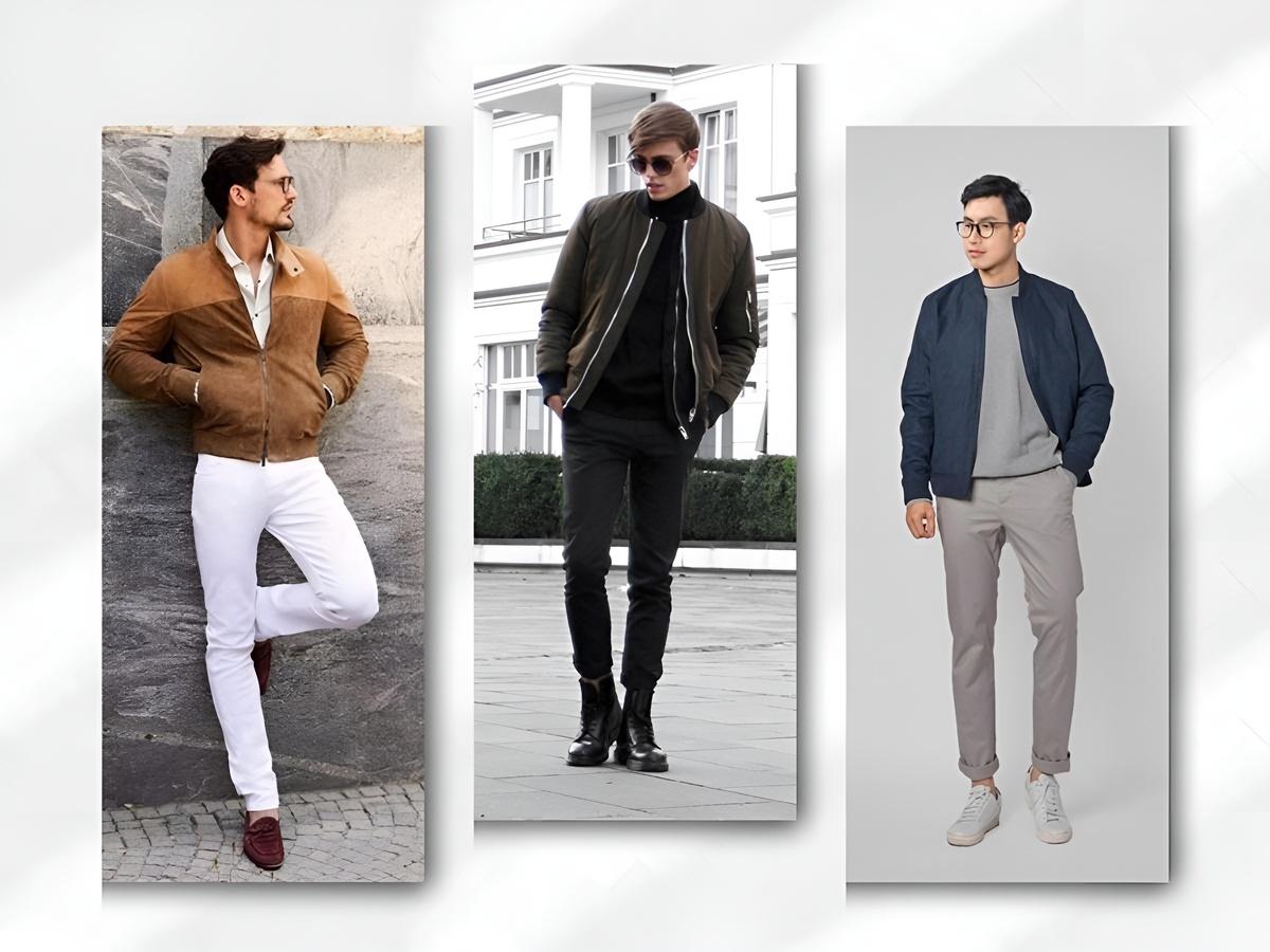 Áo khoác bomber là lựa chọn tuyệt vời để tạo vẻ ngoài smart casual