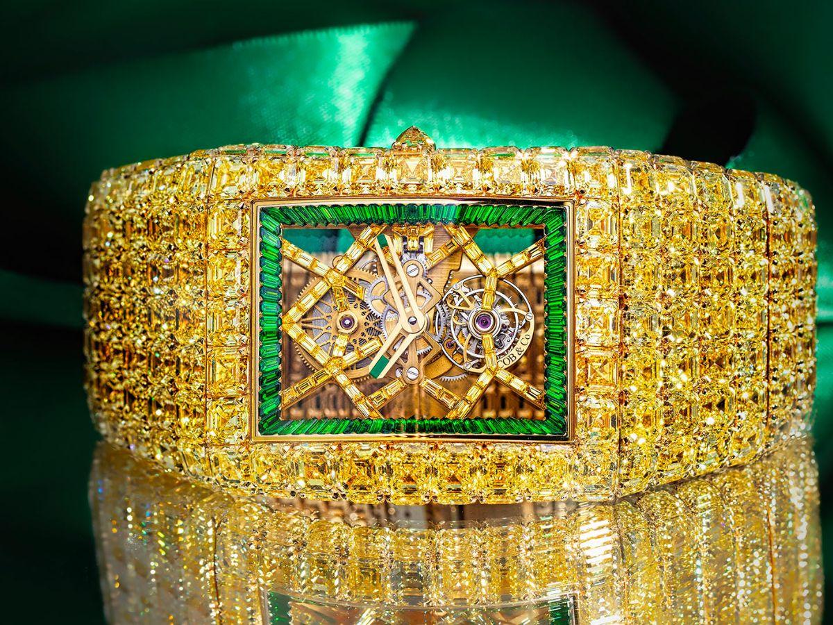Đồng hồ Jacob & Co. Billionaire Timeless Treasure - rực rỡ với kim cương vàng