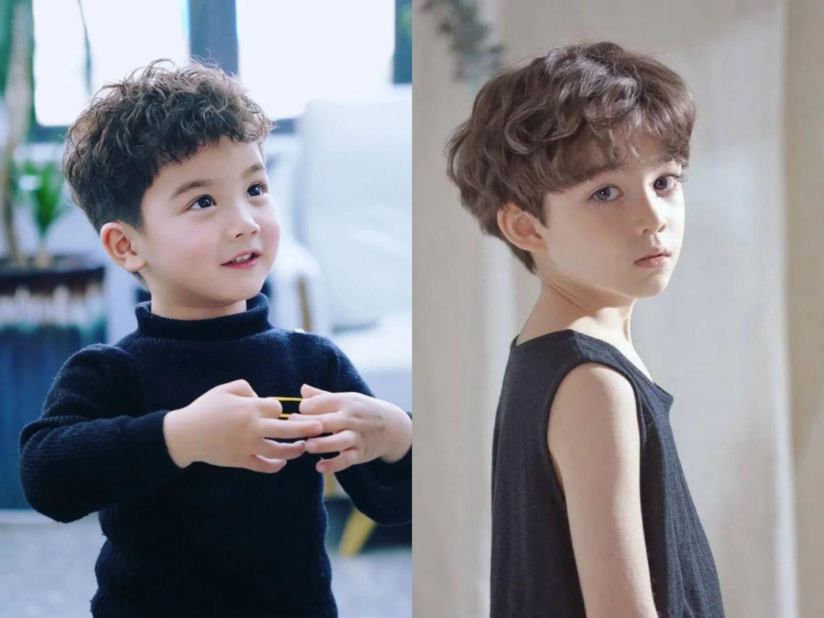 Mái tóc xoăn tự nhiên, bồng bềnh cho các bé