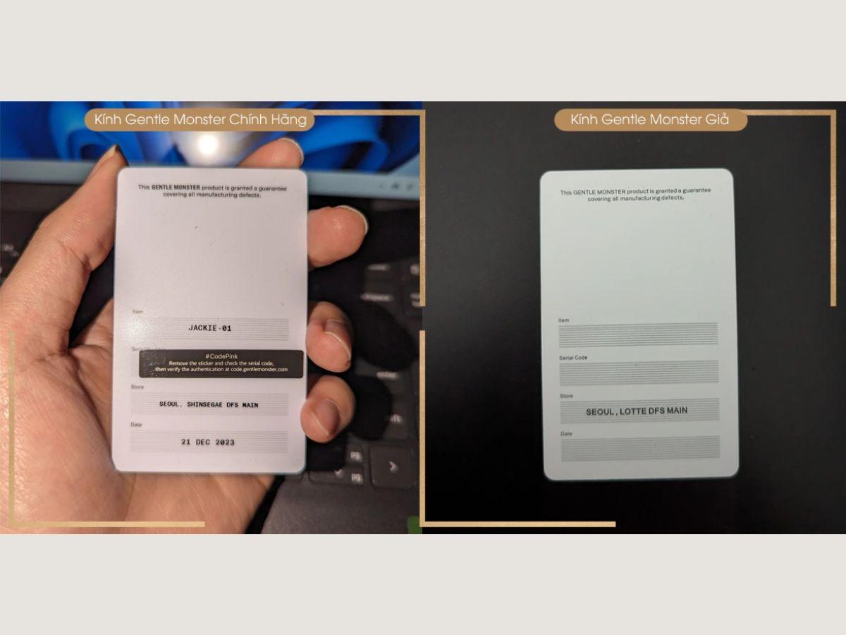 Thẻ pinkcard chứa code đi kèm và code có thể kiểm tra được (Nguồn: Kính mắt S)