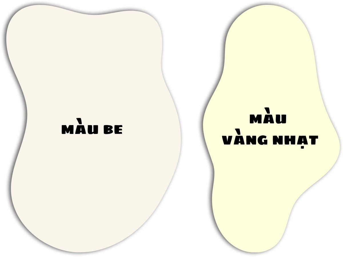 Màu kem vs Vàng nhạt