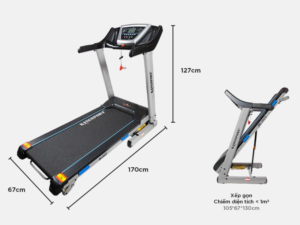 Máy chạy bộ Kingsport BK-2023 New sở hữu nhiều ưu điểm 