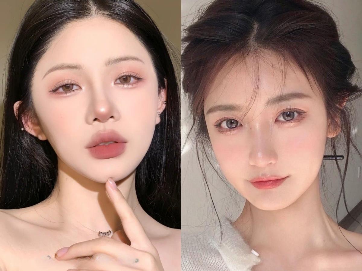 Dùng cọ sạch phẩy nhẹ vùng má hồng đậm để làm tan màu