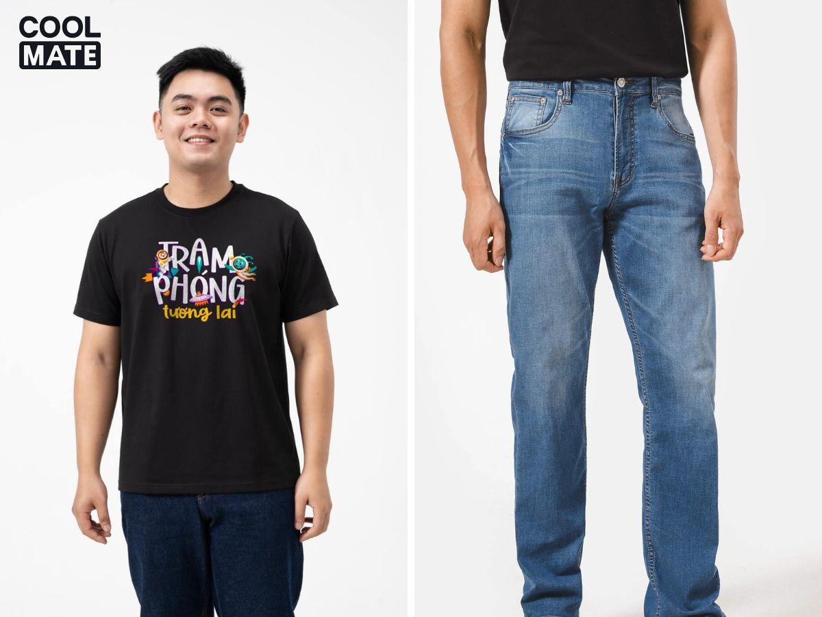 Hướng đến sự năng động, nhớ chọn áo thun và quần jeans