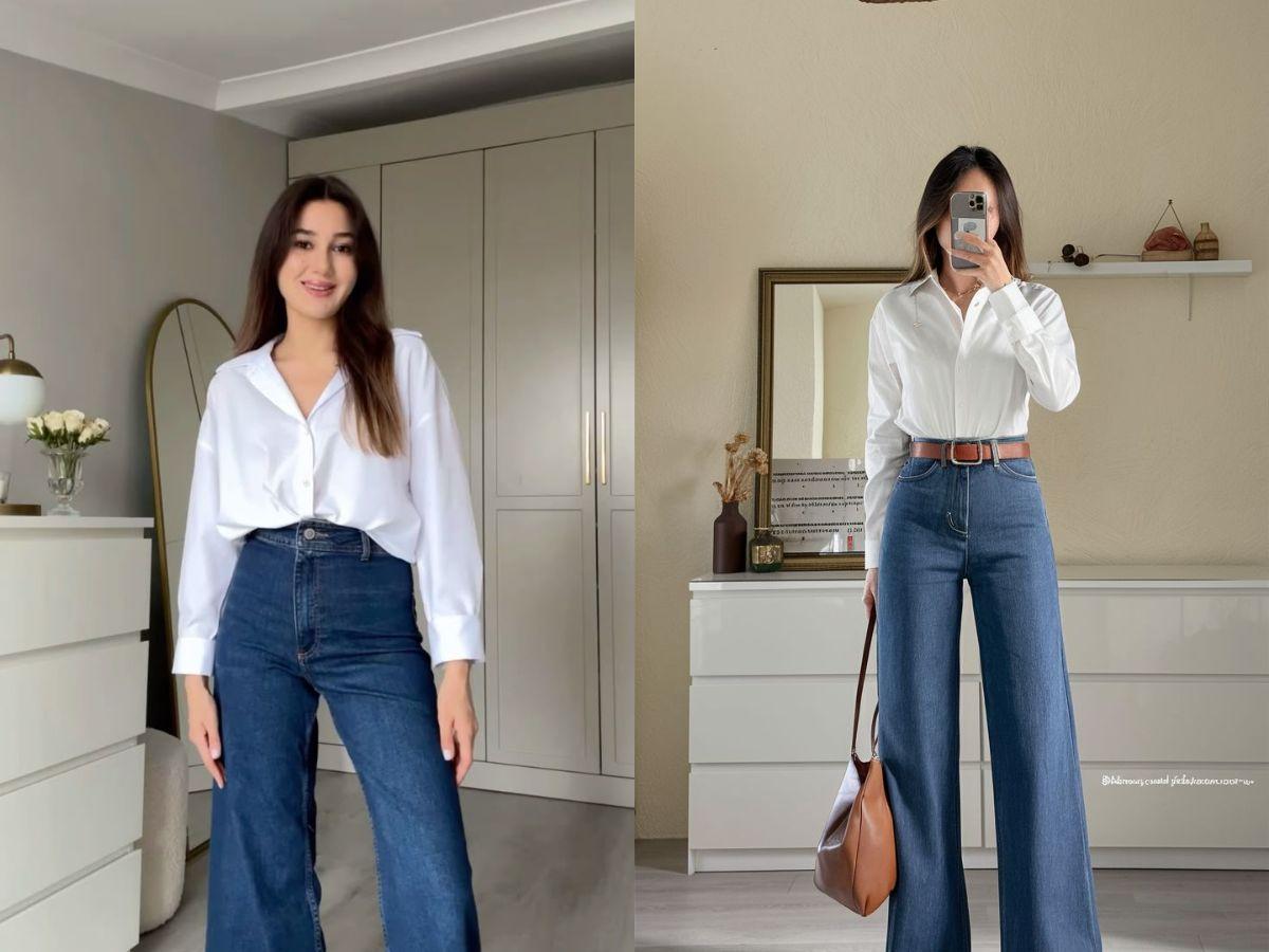 phối cùng áo sơ mi giúp tạo vẻ ngoài thanh lịch, có gu cho nàng
