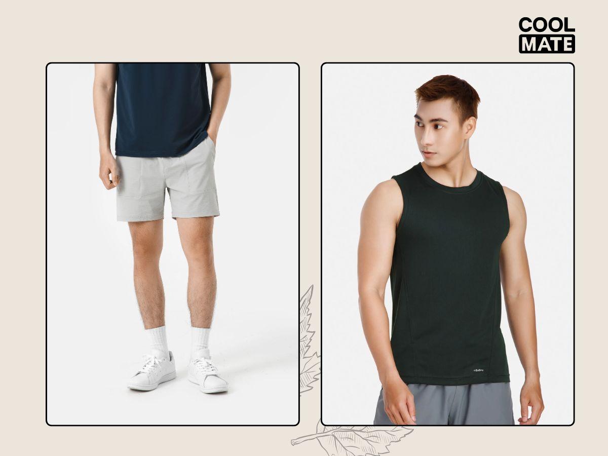 Lên đồ năng động, thử ngay tanktop và short thể thao
